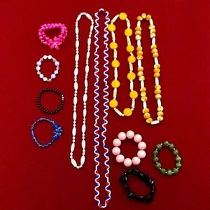 3 for $30 Beaded Jewelry Mixed Lot of Seven Bracelets and Four Necklaces
